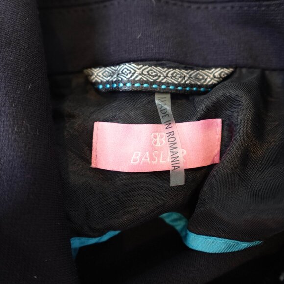 Basler Womens Blazer 40 US 10 Blue Schoolgirl Academia Preppy Old Money Knit - Picture 6 of 14